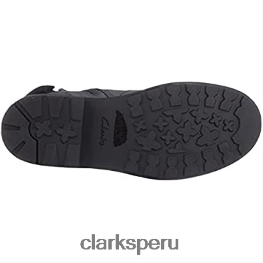 Bota de nieve para niña Clarks Astrol Hiker K de piel negra niños Clarks 40N4LX2571 cuero negro