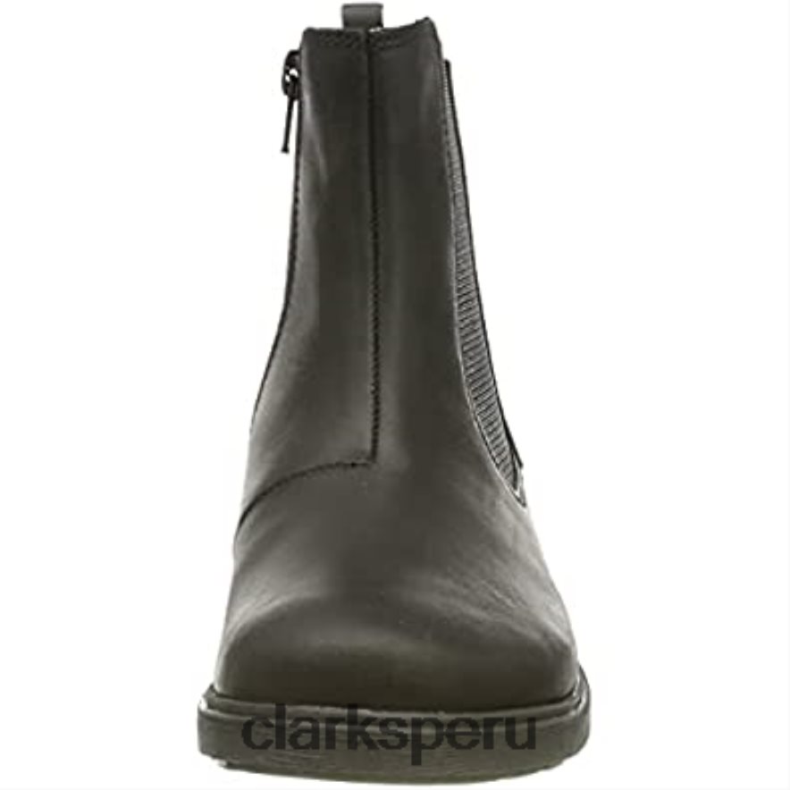 Botas chelsea clarks astrol ork de piel negra para niña niños Clarks 40N4LX2969 cuero negro