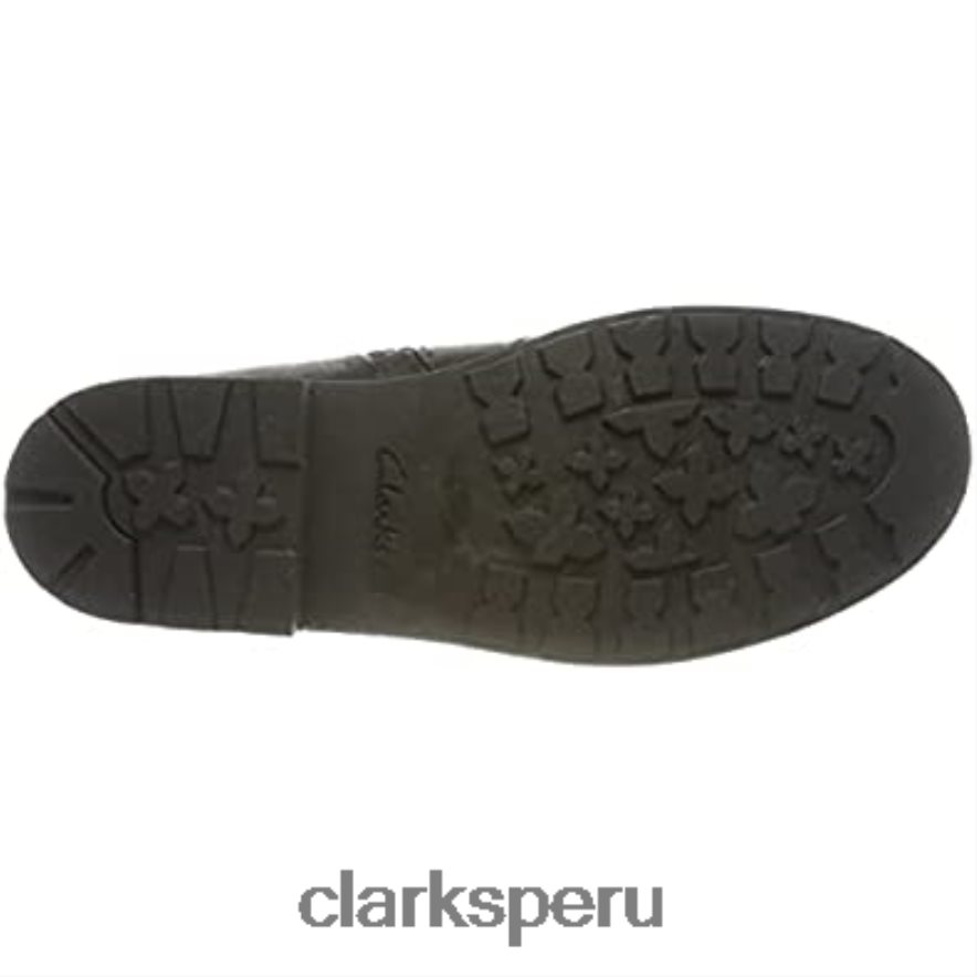 Botas chelsea clarks astrol ork de piel negra para niña niños Clarks 40N4LX2969 cuero negro