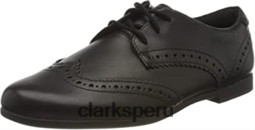 botas clarks negras sami walk k derbys para niña niños Clarks 40N4LX2672 cuero negro cuero negro