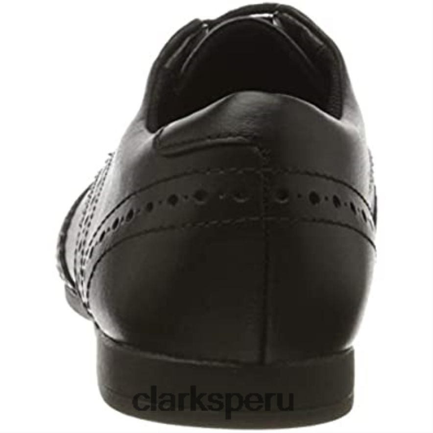 botas clarks negras sami walk k derbys para niña niños Clarks 40N4LX2672 cuero negro cuero negro