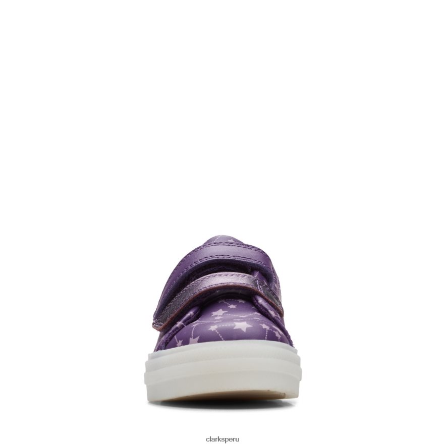 clarks flare fly t morado niños Clarks 40N4LX3802 púrpura