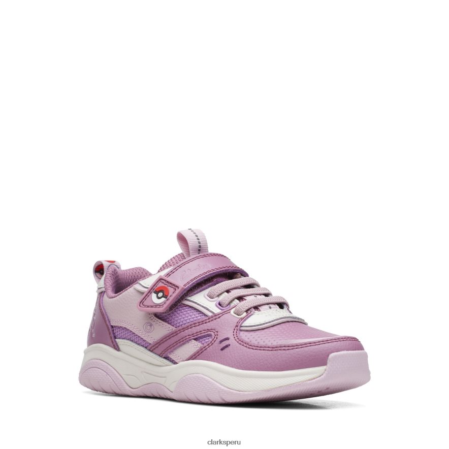 clarks grip perla k morado combi niños Clarks 40N4LX3778 combinación morada