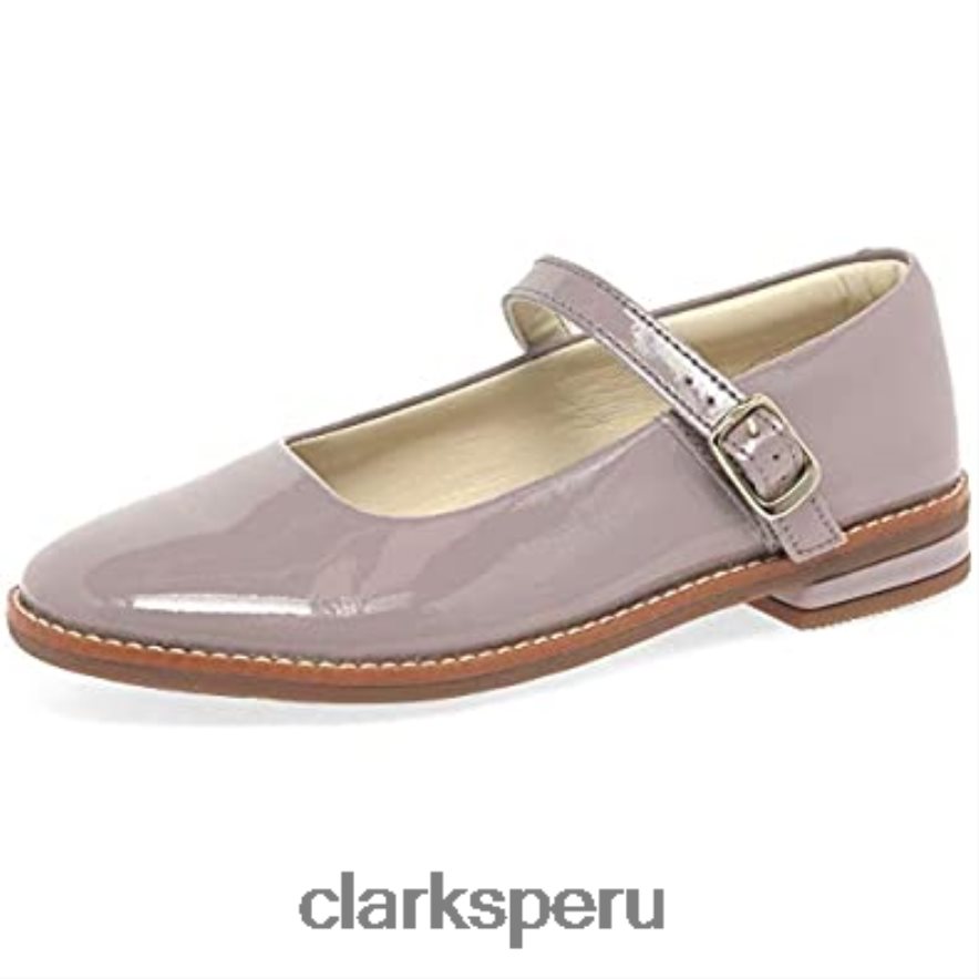 Clarks Drew Sky zapatos de bailarina Mary Jane de charol para niña junior niños Clarks 40N4LX113