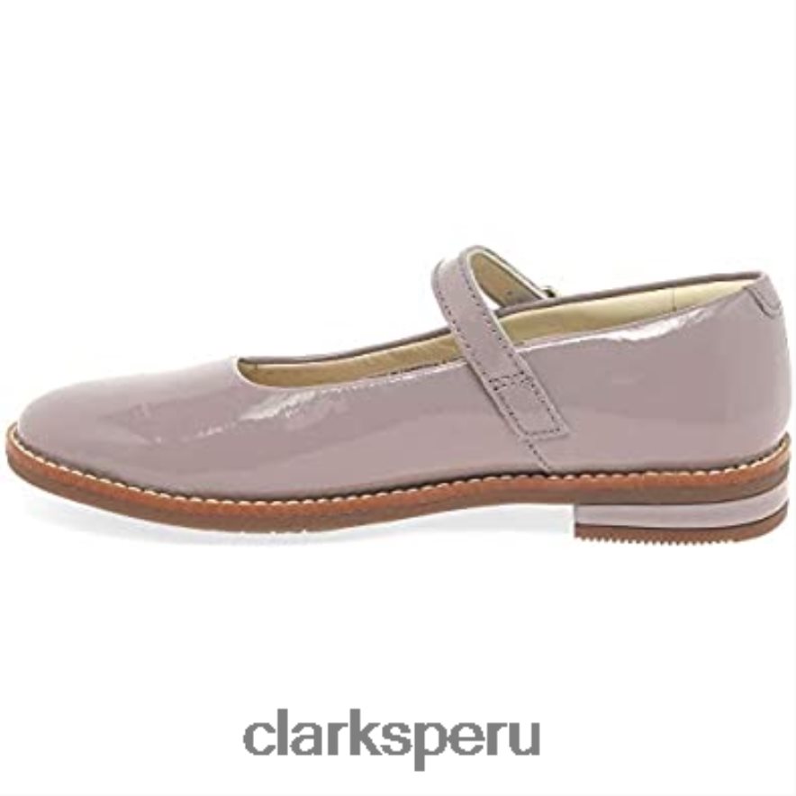 Clarks Drew Sky zapatos de bailarina Mary Jane de charol para niña junior niños Clarks 40N4LX113