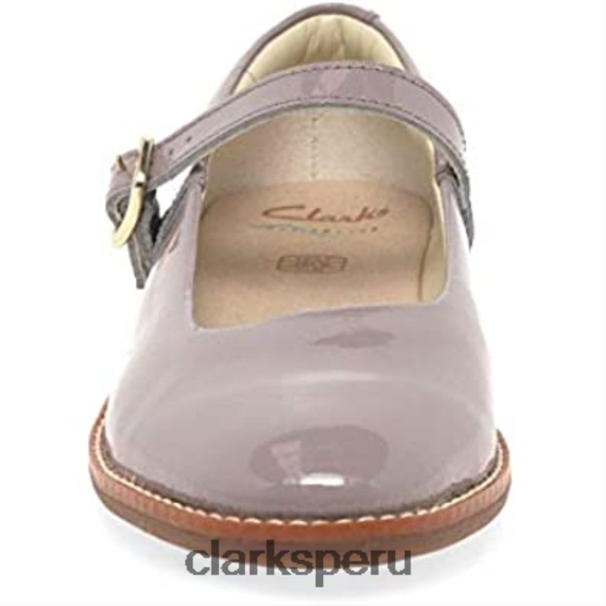 Clarks Drew Sky zapatos de bailarina Mary Jane de charol para niña junior niños Clarks 40N4LX113