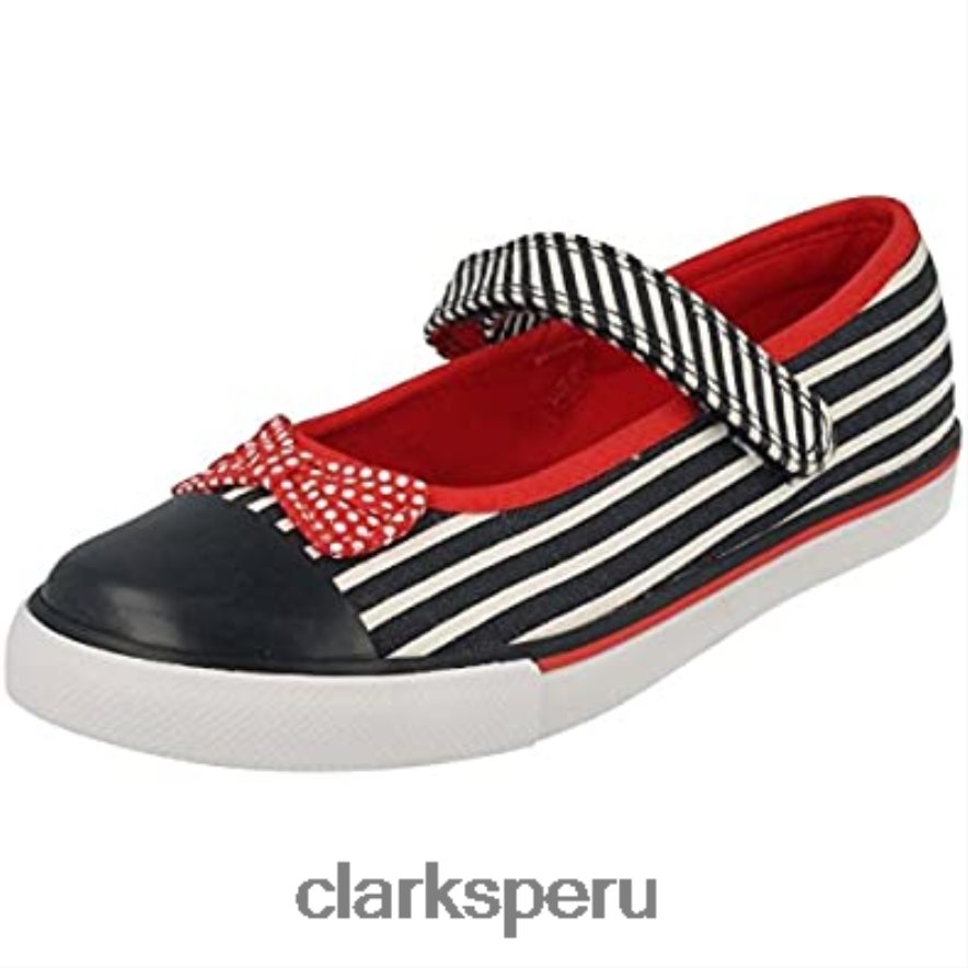 Zapatos de lona lavables para niña azul marino gracie joy clarks niños Clarks 40N4LX2844 Azul marino