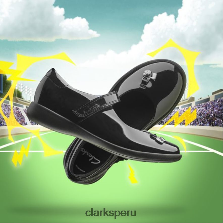 charol negro clarks etch mist kid charol negro niños Clarks 40N4LX5883 charol negro