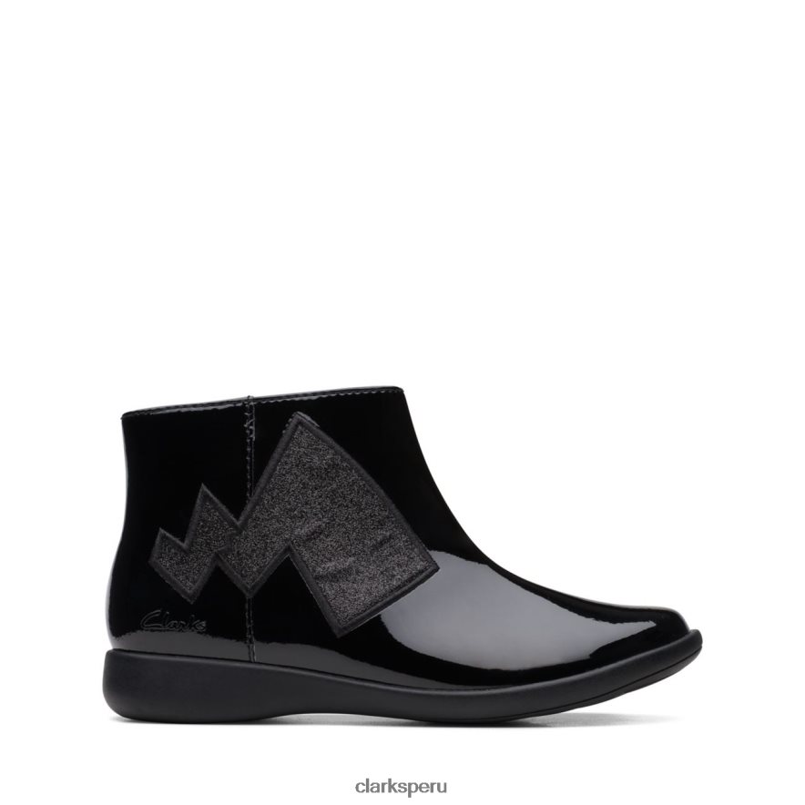 charol negro clarks etch trail kid charol negro niños Clarks 40N4LX5768 charol negro