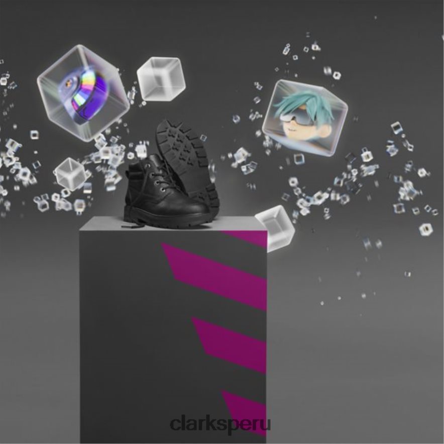 clarks prague de cuero negro con cremallera cuero negro antiguo niños Clarks 40N4LX5731 cuero negro