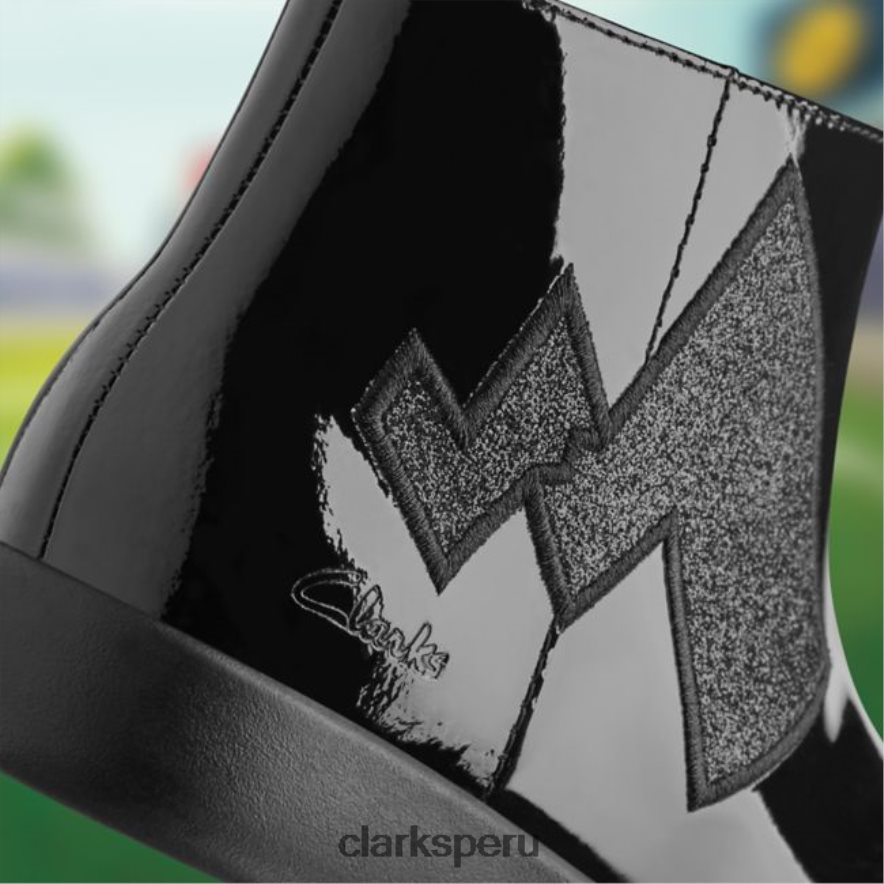 patente negra clarks grabado rastro patente negra más antigua niños Clarks 40N4LX5779 charol negro