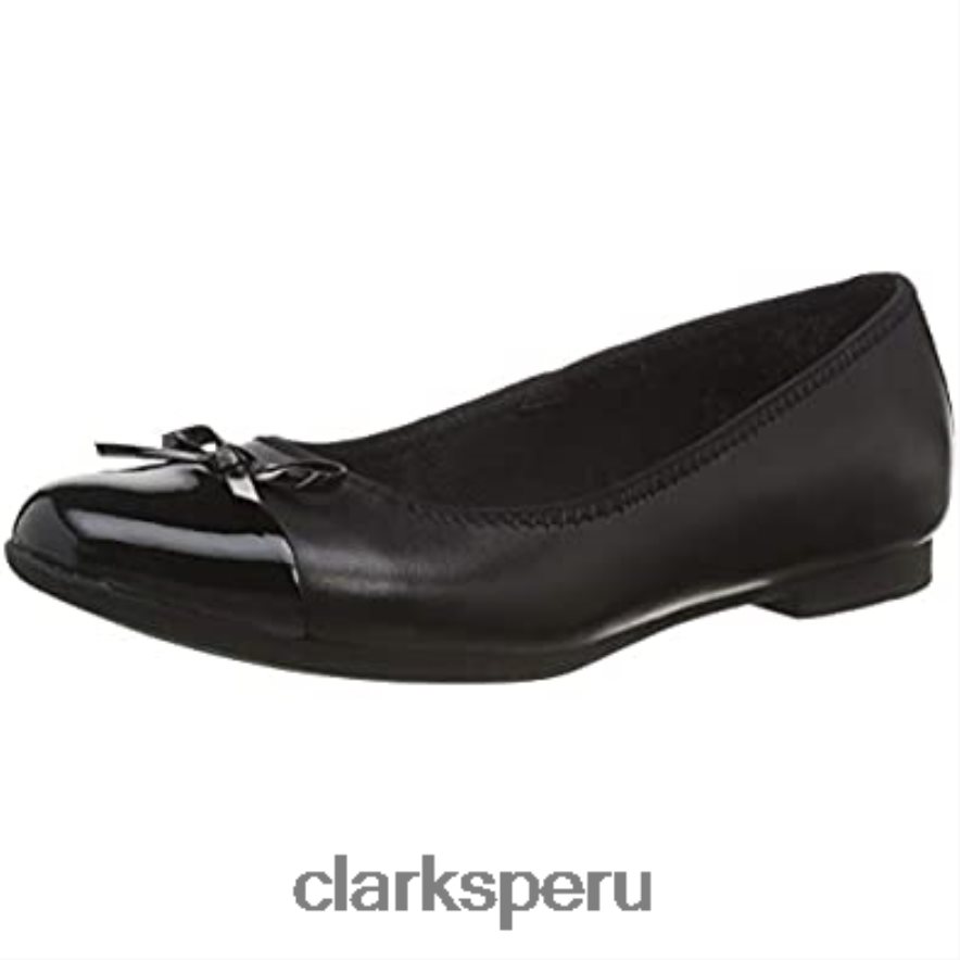 Bailarinas clarks niña scala bloom y piel negro niños Clarks 40N4LX826 cuero negro