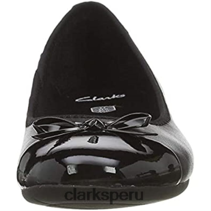 Bailarinas clarks niña scala bloom y piel negro niños Clarks 40N4LX826 cuero negro