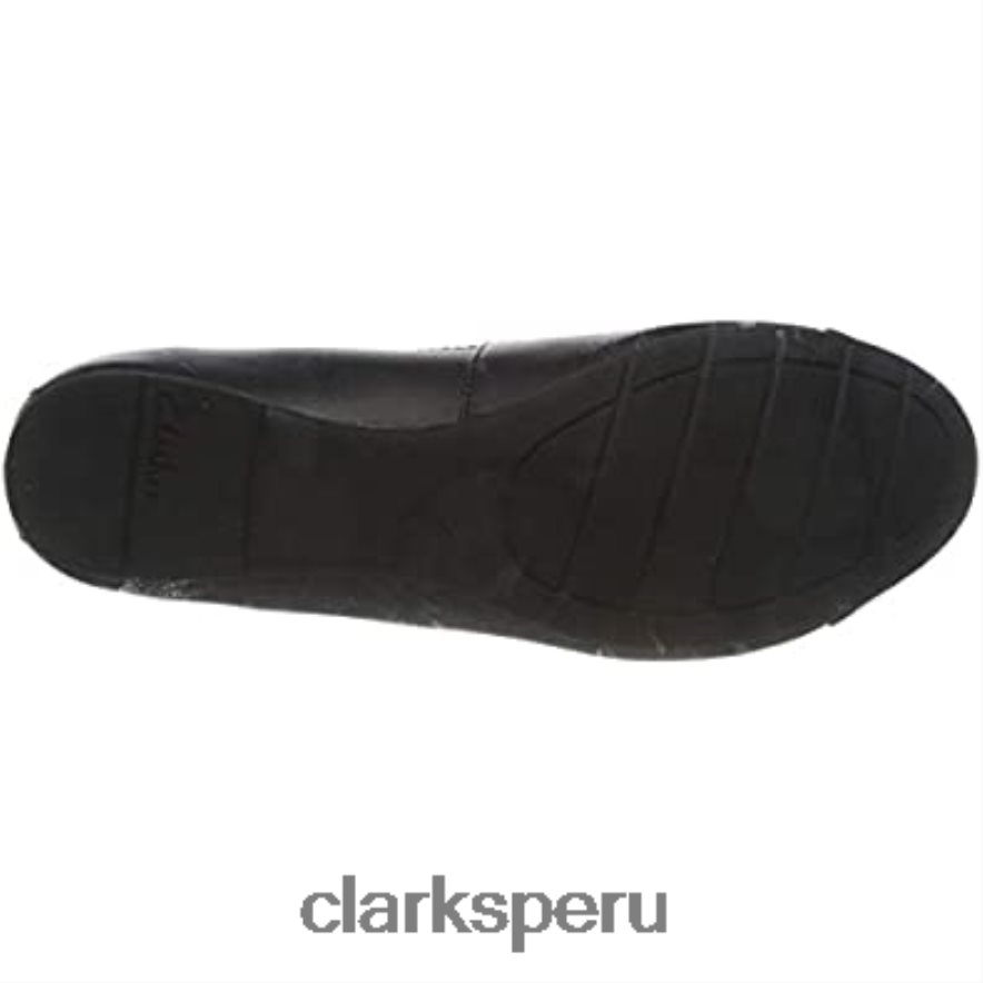 Bailarinas clarks niña scala bloom y piel negro niños Clarks 40N4LX826 cuero negro