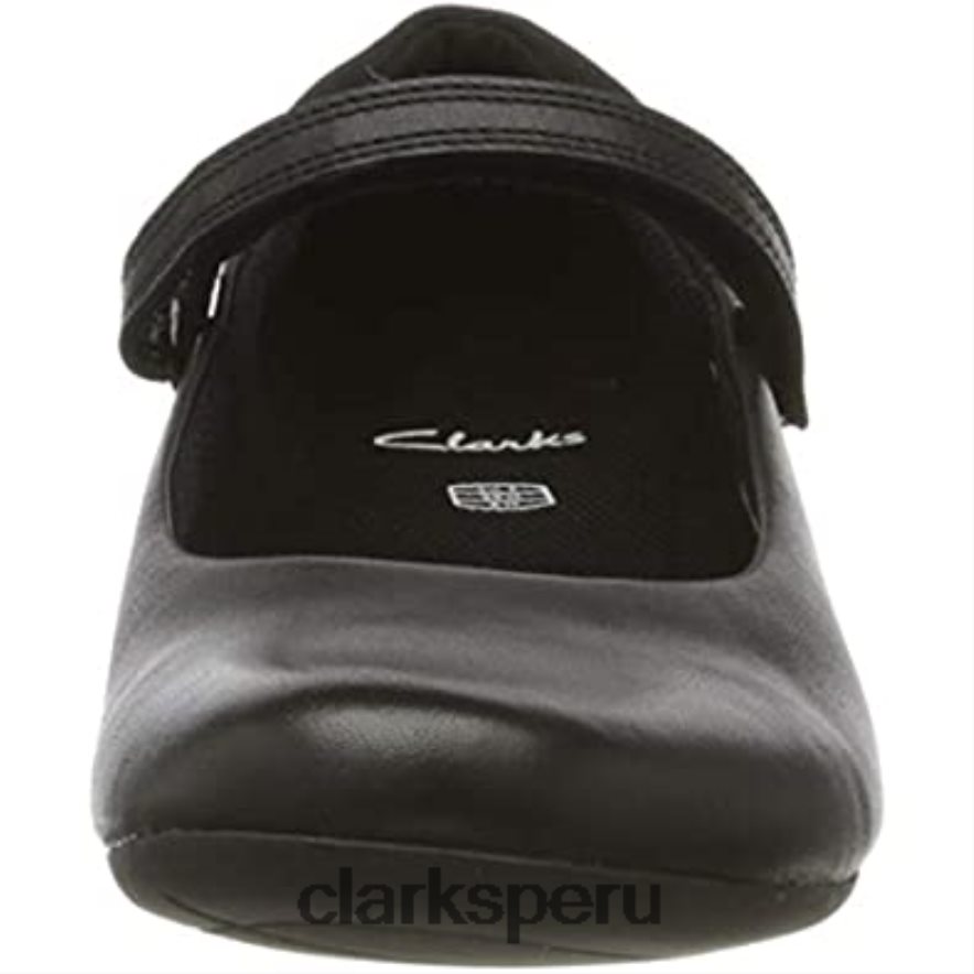 Bailarinas clarks scala Dawn y de niña en negro niños Clarks 40N4LX2681 cuero negro