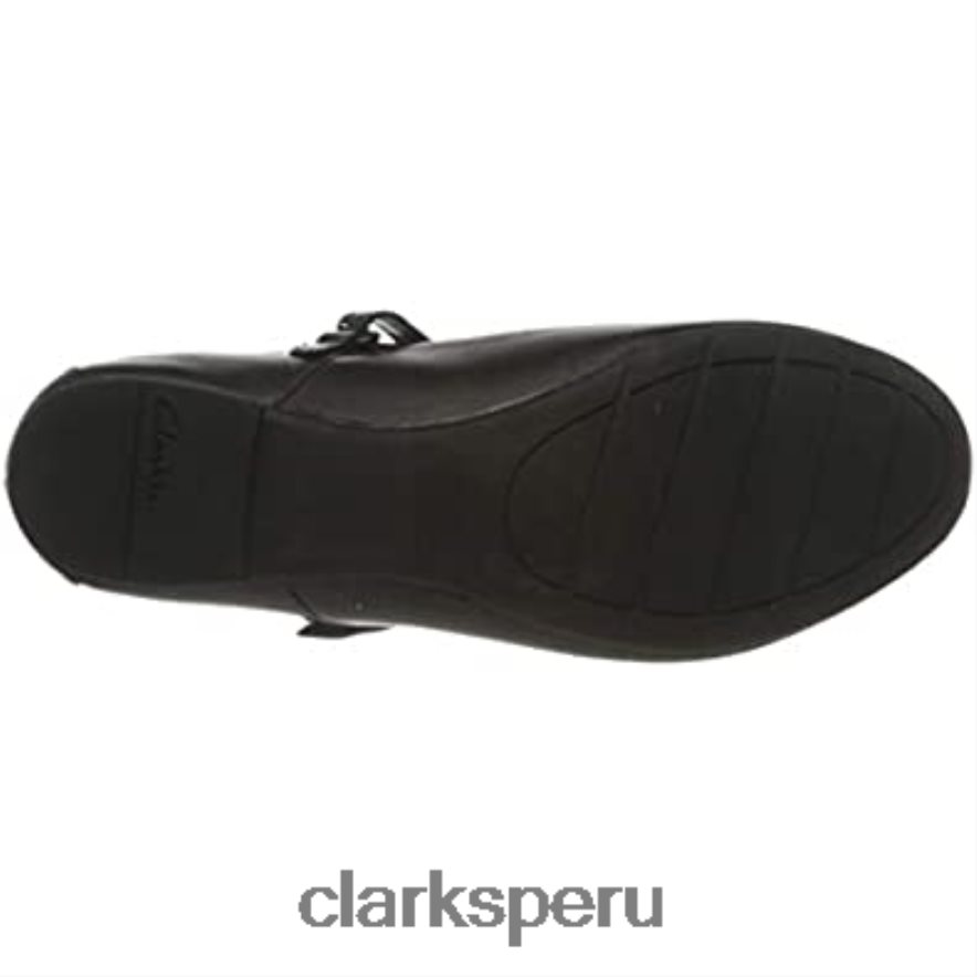 Bailarinas clarks scala Dawn y de niña en negro niños Clarks 40N4LX2681 cuero negro