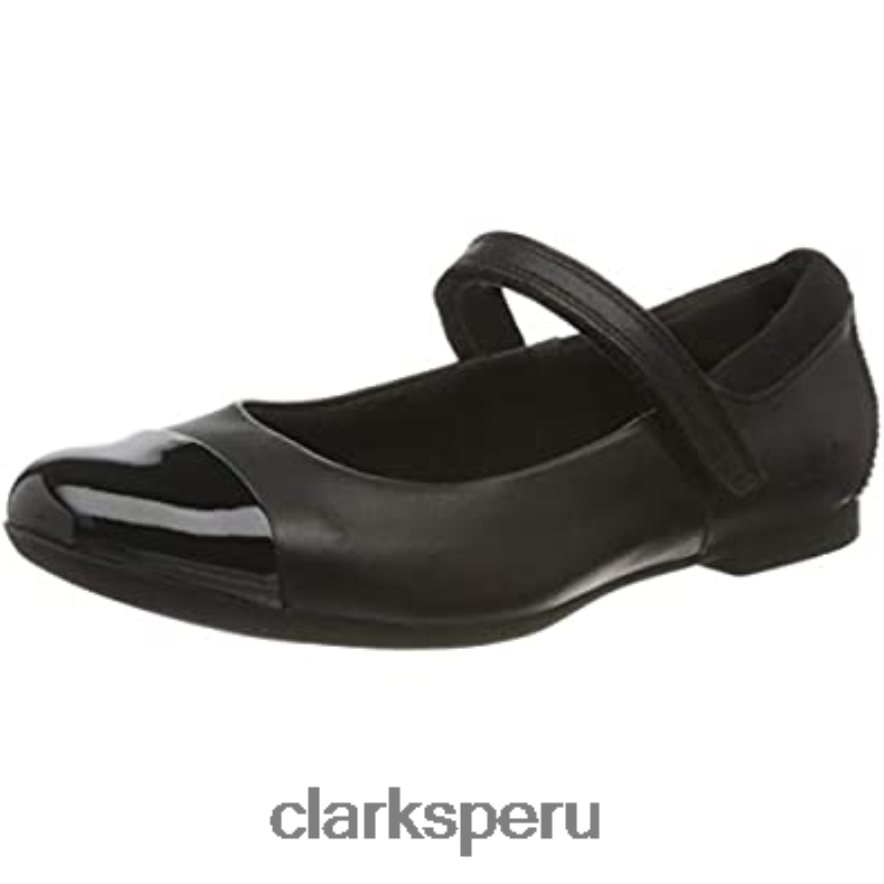 bailarinas de niña clarks scala gem k negras niños Clarks 40N4LX875 cuero negro cuero negro