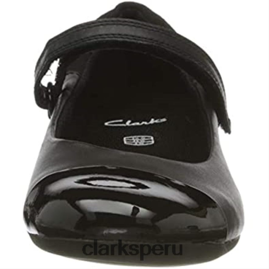 bailarinas de niña clarks scala gem k negras niños Clarks 40N4LX875 cuero negro cuero negro