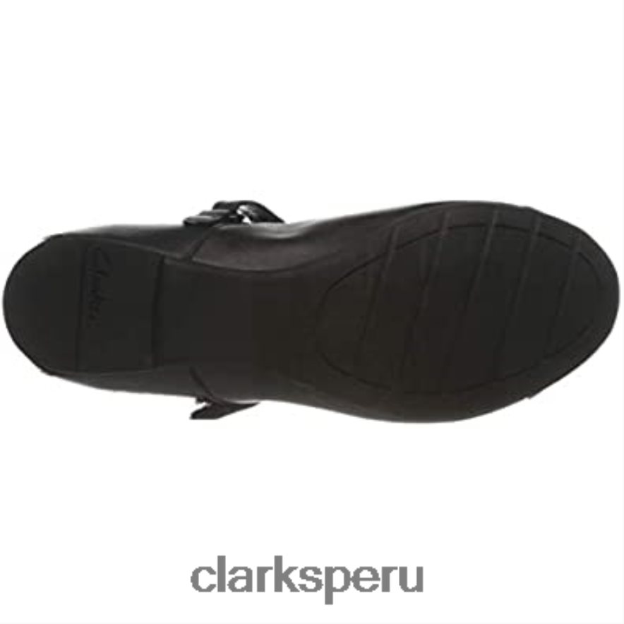 bailarinas de niña clarks scala gem k negras niños Clarks 40N4LX875 cuero negro cuero negro