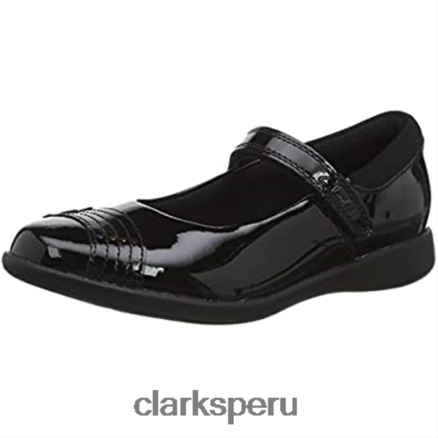 bailarinas negras clarks eth beam t para niña niños Clarks 40N4LX747 negro