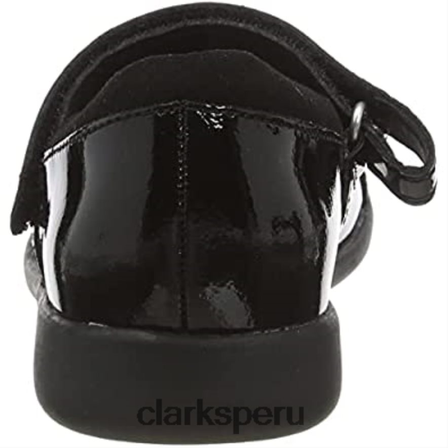 bailarinas negras clarks eth beam t para niña niños Clarks 40N4LX747 negro