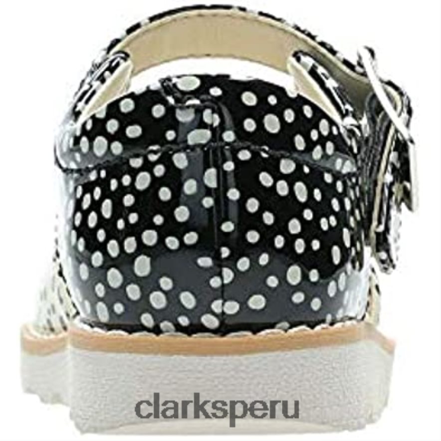 Clarks Crown Bloom T sandalias con tira trasera para niña negro niños Clarks 40N4LX642 interés negro