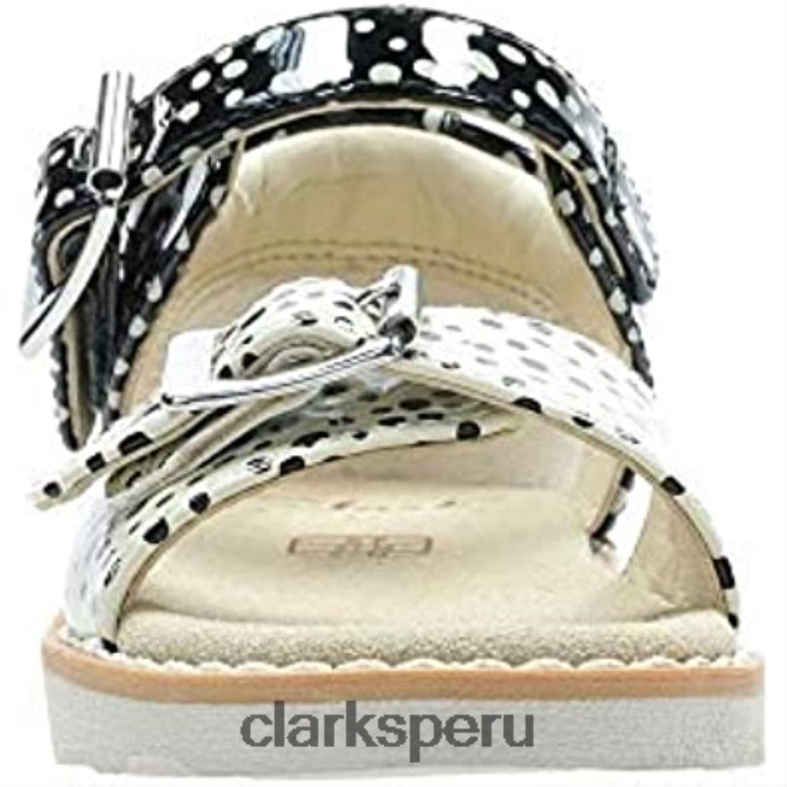 Clarks Crown Bloom T sandalias con tira trasera para niña negro niños Clarks 40N4LX642 interés negro