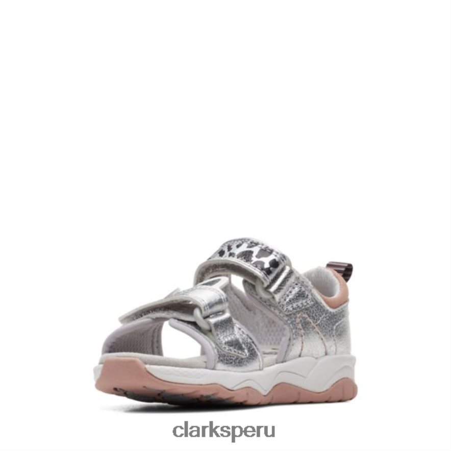 c lowder print niño plata clarks plata niños Clarks 40N4LX6861 plata