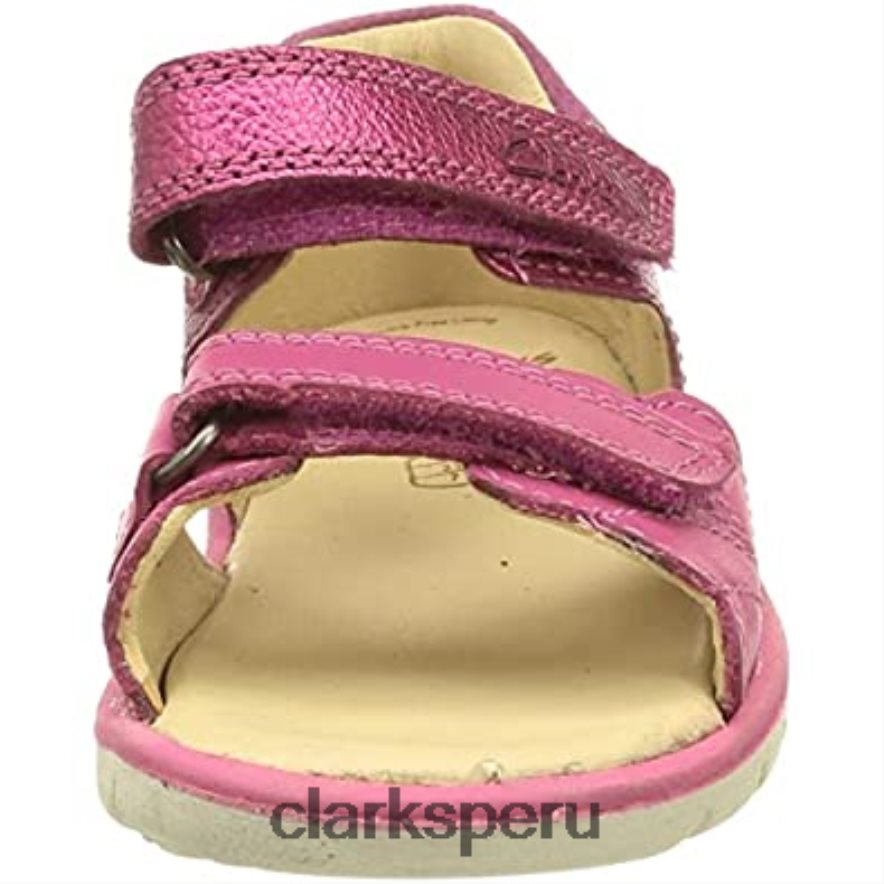 sandalia niña roam wing t piel rosa clarks niños Clarks 40N4LX1476 cuero rosa