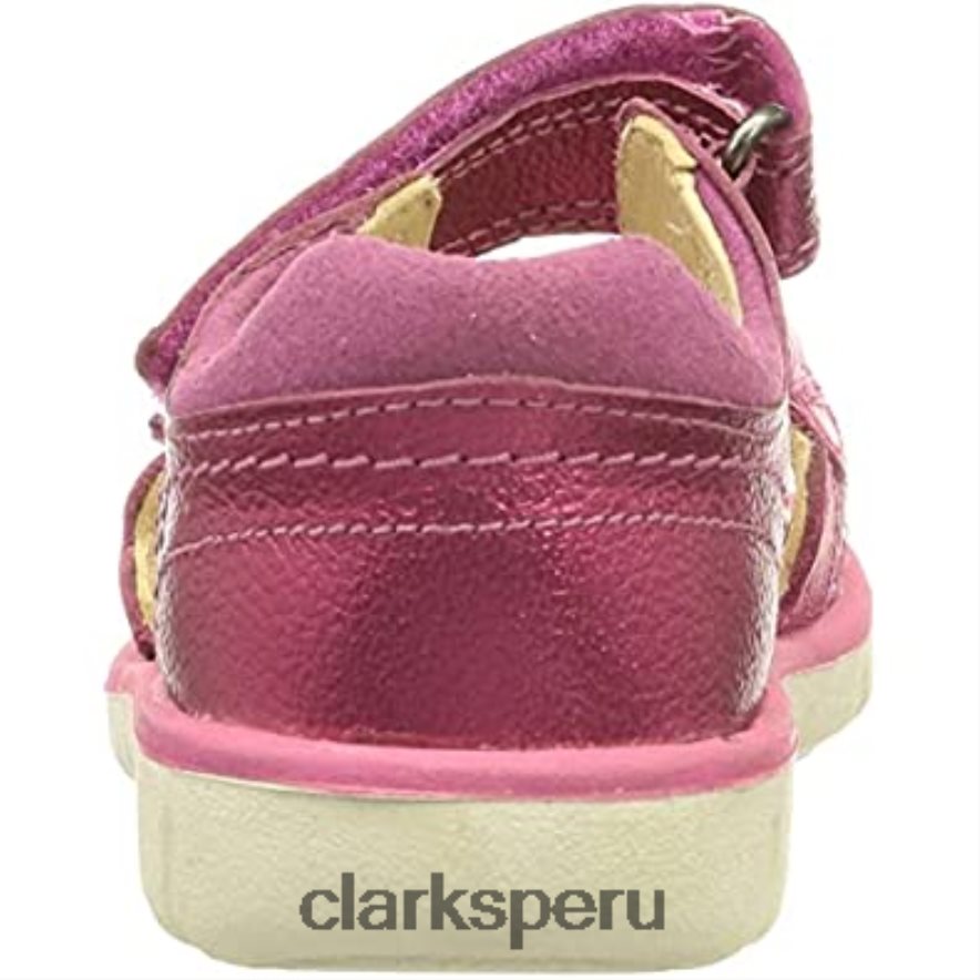 sandalia niña roam wing t piel rosa clarks niños Clarks 40N4LX1476 cuero rosa