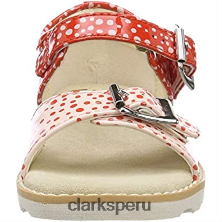 sandalias con tira trasera Crown Bloom T para niña en naranja clarks niños Clarks 40N4LX1189 naranja