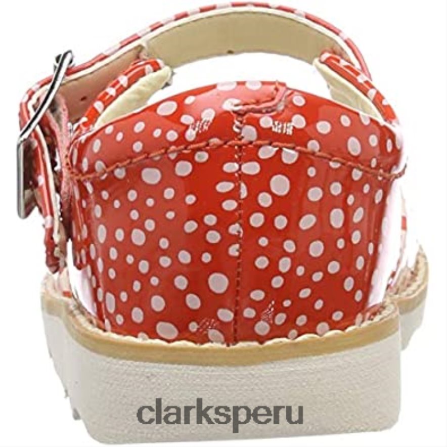 sandalias con tira trasera Crown Bloom T para niña en naranja clarks niños Clarks 40N4LX1189 naranja