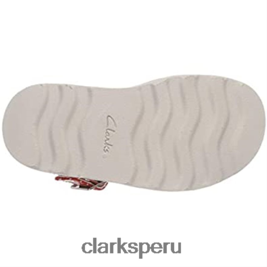 sandalias con tira trasera Crown Bloom T para niña en naranja clarks niños Clarks 40N4LX1189 naranja