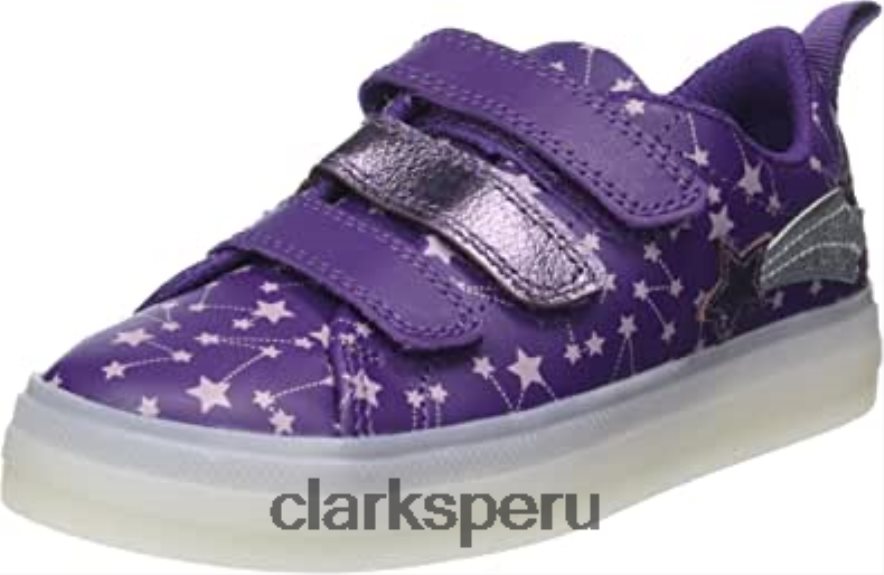 Zapatilla clarks flare fly k de niña violeta niños Clarks 40N4LX1105 púrpura