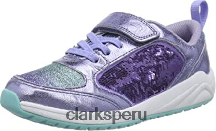 Zapatilla de niña aeon flex k clarks lila piel niños Clarks 40N4LX2511 cuero lila