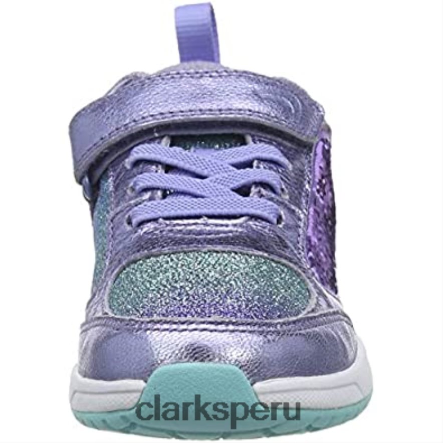 Zapatilla de niña aeon flex k clarks lila piel niños Clarks 40N4LX2511 cuero lila