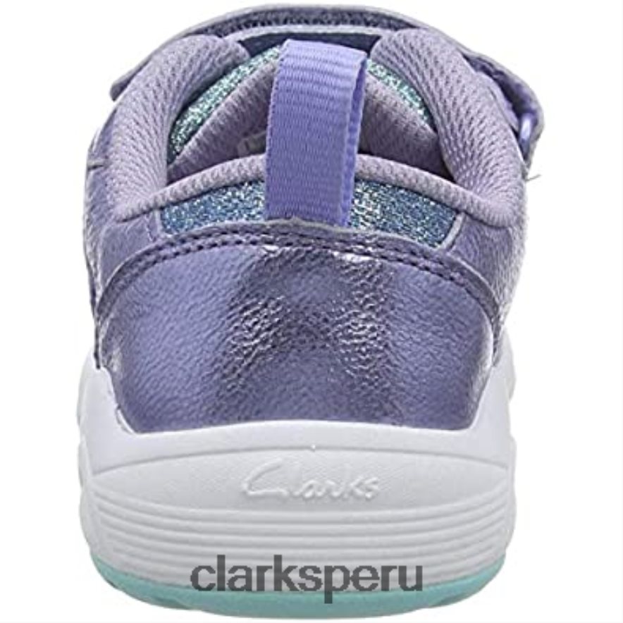 Zapatilla de niña aeon flex k clarks lila piel niños Clarks 40N4LX2511 cuero lila