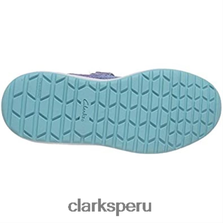 Zapatilla de niña aeon flex k clarks lila piel niños Clarks 40N4LX2511 cuero lila