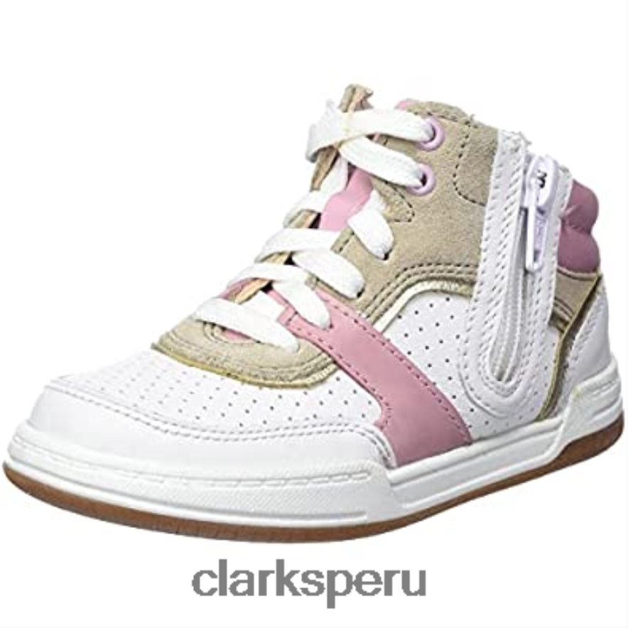 Zapatilla de niña fawn peak t clarks rosa piel niños Clarks 40N4LX661 cuero rosa