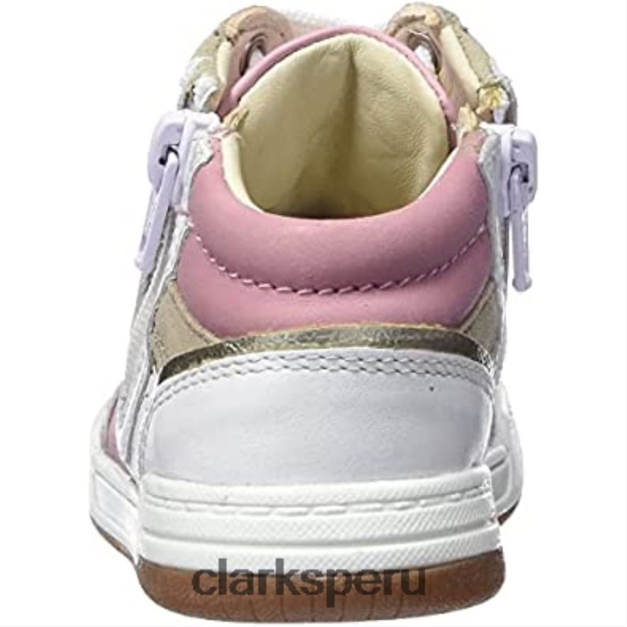 Zapatilla de niña fawn peak t clarks rosa piel niños Clarks 40N4LX661 cuero rosa