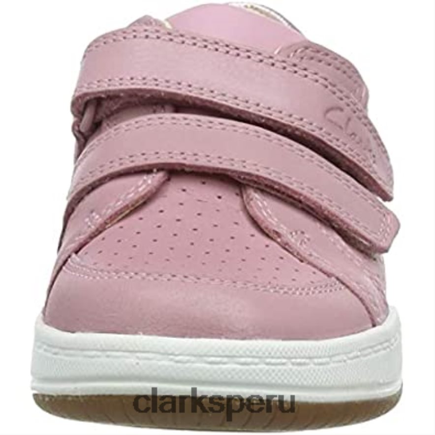 Zapatilla de niña fawn solo k piel rosa claro clarks niños Clarks 40N4LX1702 cuero rosa claro