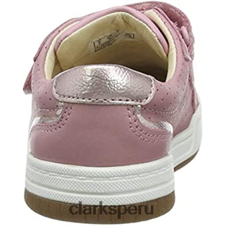 Zapatilla de niña fawn solo k piel rosa claro clarks niños Clarks 40N4LX1702 cuero rosa claro