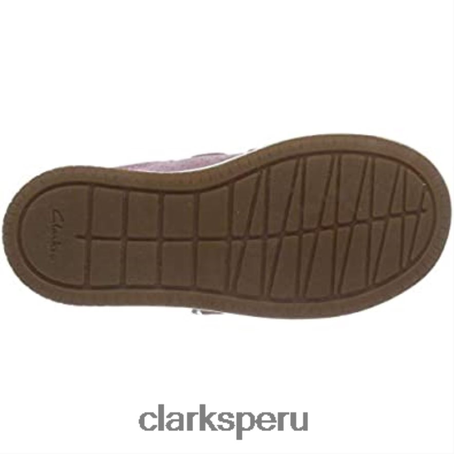 Zapatilla de niña fawn solo k piel rosa claro clarks niños Clarks 40N4LX1702 cuero rosa claro