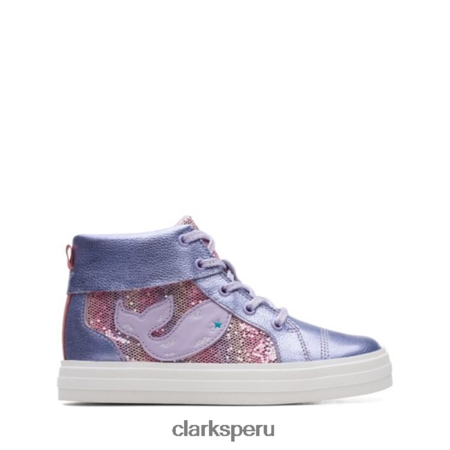 nova city kid cuero lila clarks de cuero lila niños Clarks 40N4LX5726 cuero lila