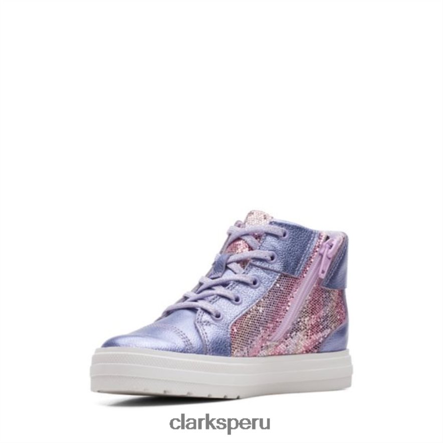 nova city kid cuero lila clarks de cuero lila niños Clarks 40N4LX5726 cuero lila