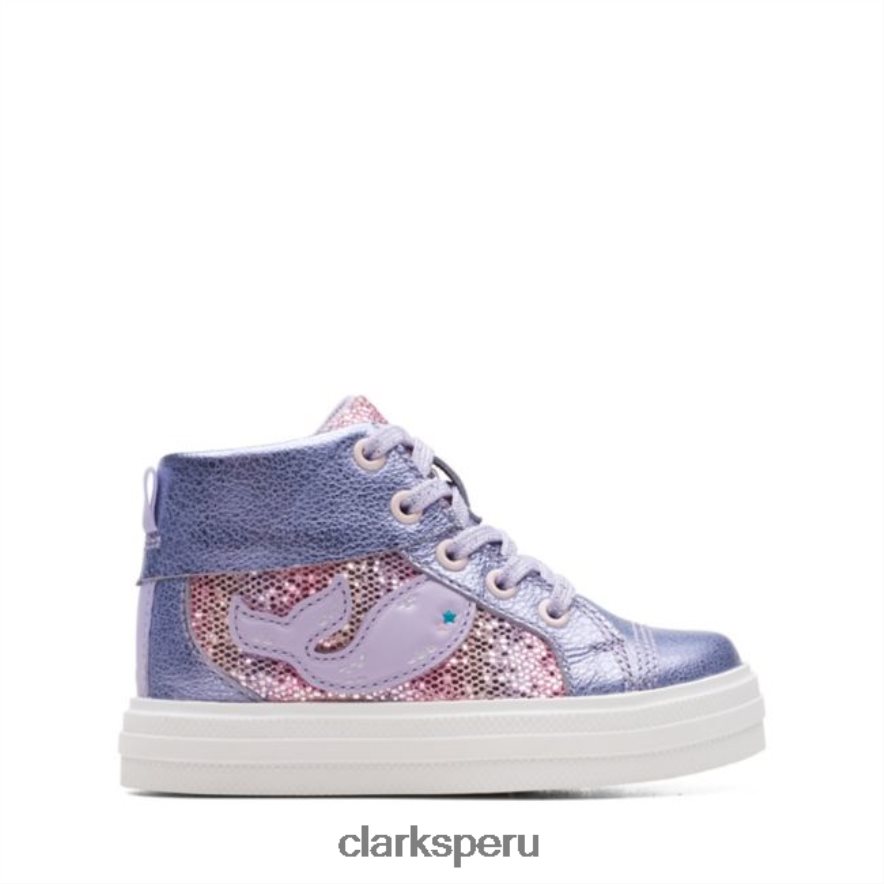 nova city niño cuero lila clarks cuero lila niños Clarks 40N4LX5725 cuero lila