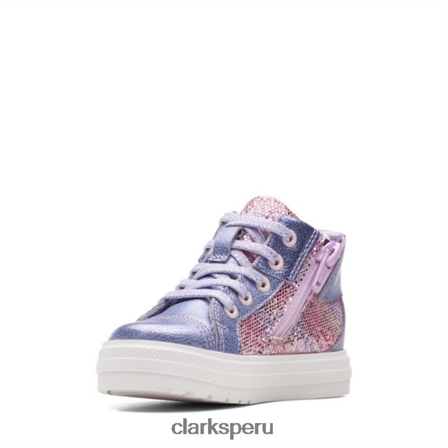 nova city niño cuero lila clarks cuero lila niños Clarks 40N4LX5725 cuero lila