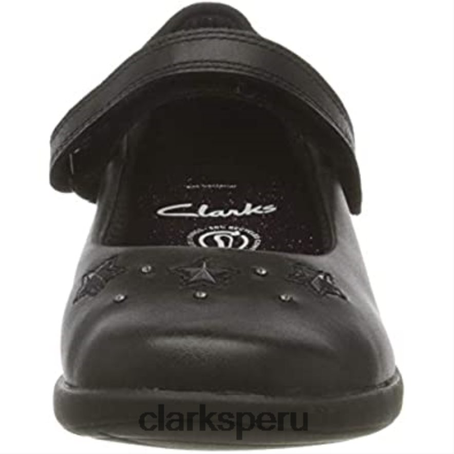 Zapatos negros para uniforme escolar clarks eth bright t de niña niños Clarks 40N4LX219 cuero negro