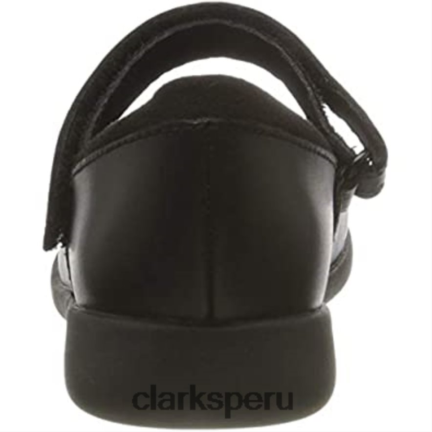 Zapatos negros para uniforme escolar clarks eth bright t de niña niños Clarks 40N4LX219 cuero negro