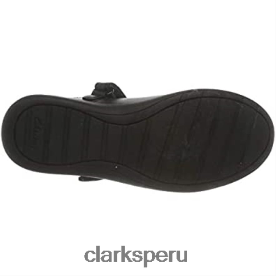 Zapatos negros para uniforme escolar clarks eth bright t de niña niños Clarks 40N4LX219 cuero negro